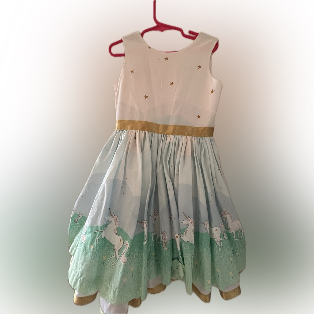 Little Loaves and Fishes size 5 Unicorn dress